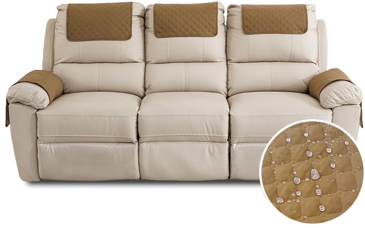 Elzusha - Armsteun Beschermhoes met Opbergtas, Waterdicht, 3 Zits, Camel
