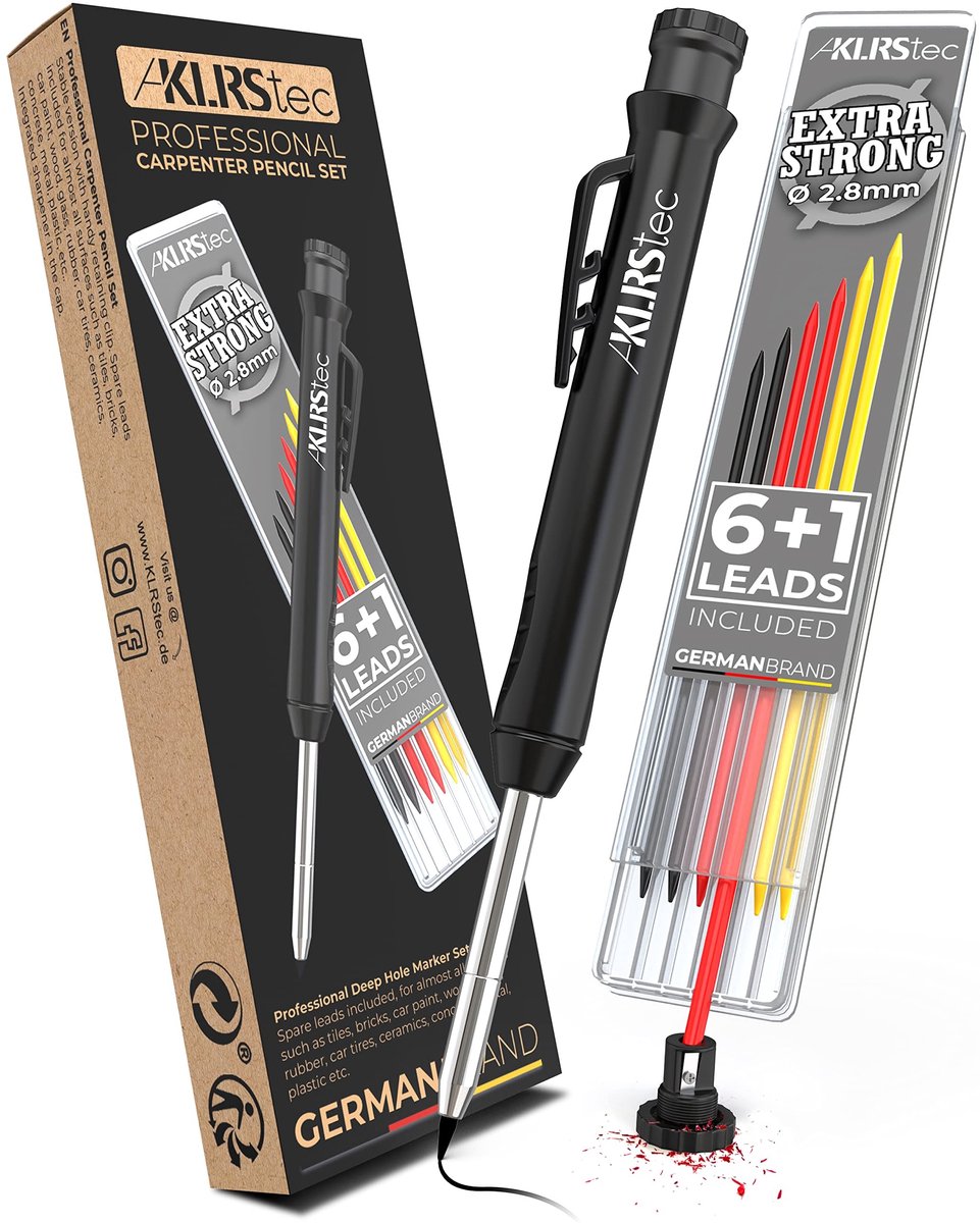 Elzusha - Professionele Diepe Gat Marker met 7 Vullingen - Marker voor Bouwprojecten