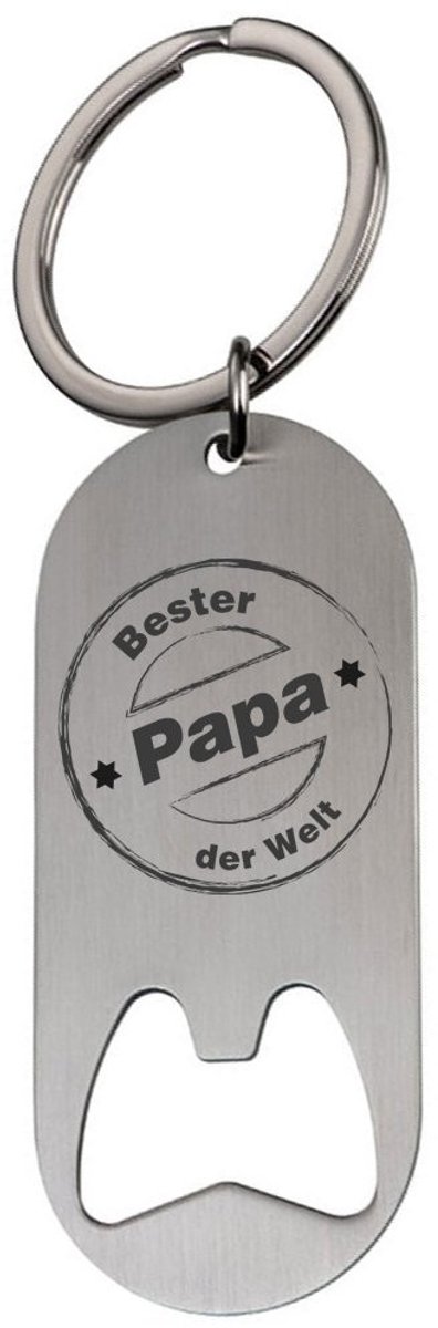 Elzusha - Sleutelhanger Flesopener met Gravure 'Bester Papa der Welt' - Perfect Cadeau voor Vaderdag