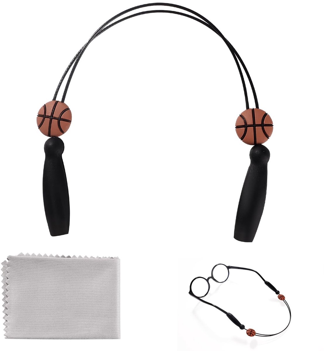 Elzusha - Verstelbare Sportbrilband met Brillendoekje
