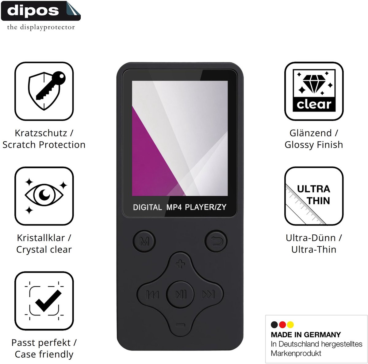 dipos – 4x Beschermfolie geschikt voor Synclum W2 | Krasbestendige & heldere Screenprotector Ultra-Thin