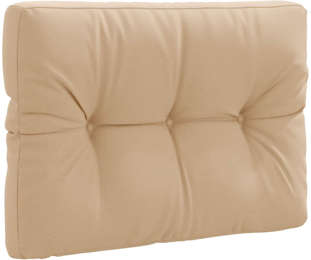 vidaXL Palletrugkussen - VIANEN - 100% - Polyester - Zand - 70 - x - 60 - x - 12 - cm