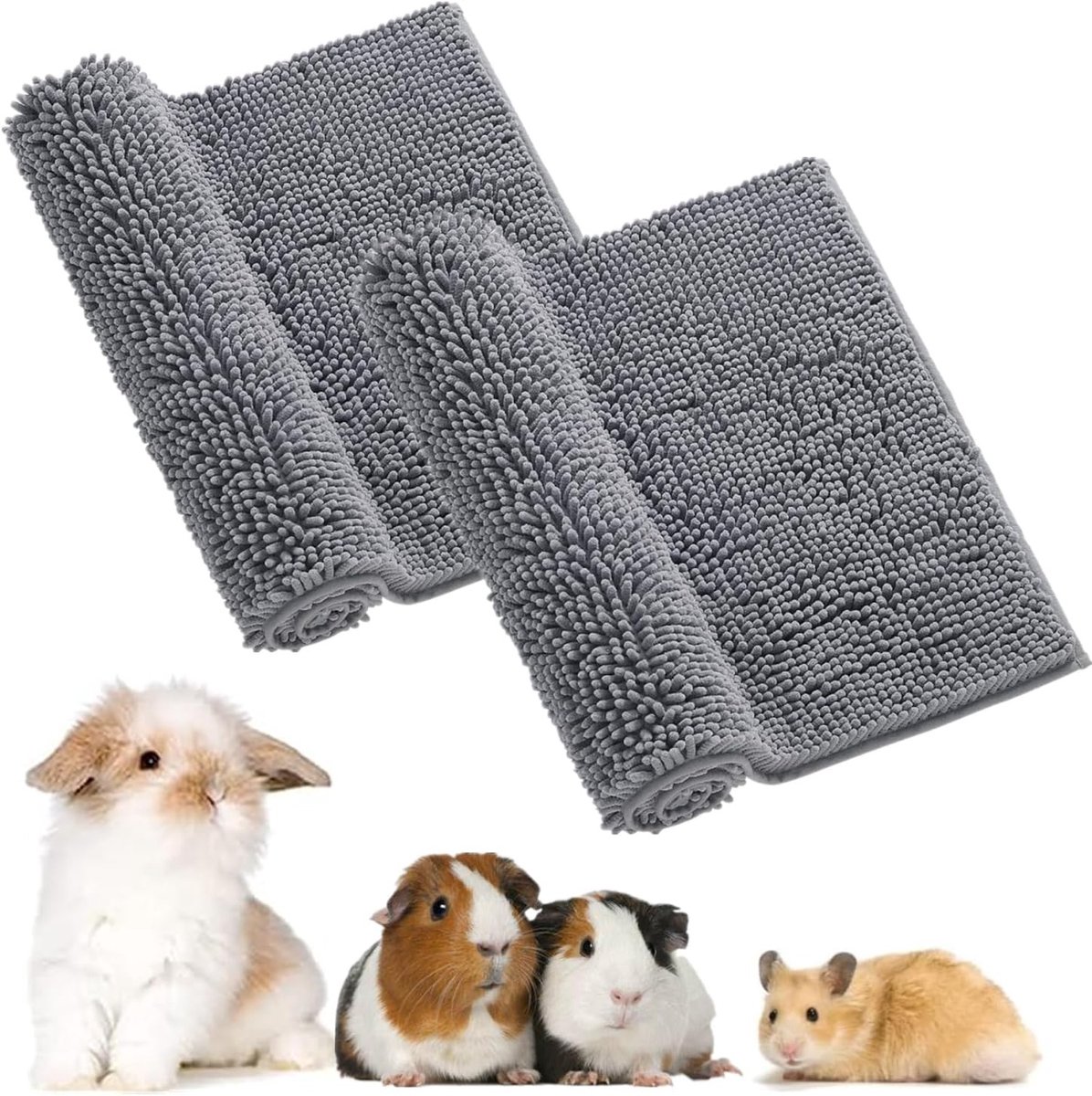 Wasbare Knaagdier Matten en Dekens, Herbruikbare Slapen Mat voor Cavia's en Konijnen, Ideaal voor Dierenverblijven en Comfortabele Bedden
