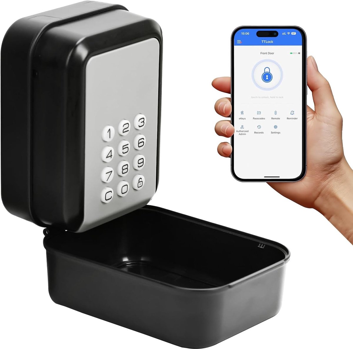 Elektronische Sleutelkluis met Cijfercode voor Buiten, Waterdichte Wandmontage, Ideaal voor Thuis, Garage en Vakantiehuis