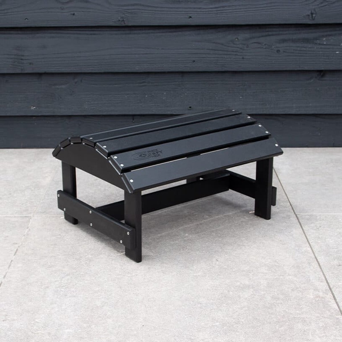 Originele Adirondack Voetenbank | Kunststof | Zwart| Foot-Stool | Binnen 2-5 werkdagen geleverd | 10 jaar garantie | Canada Comfy Chair