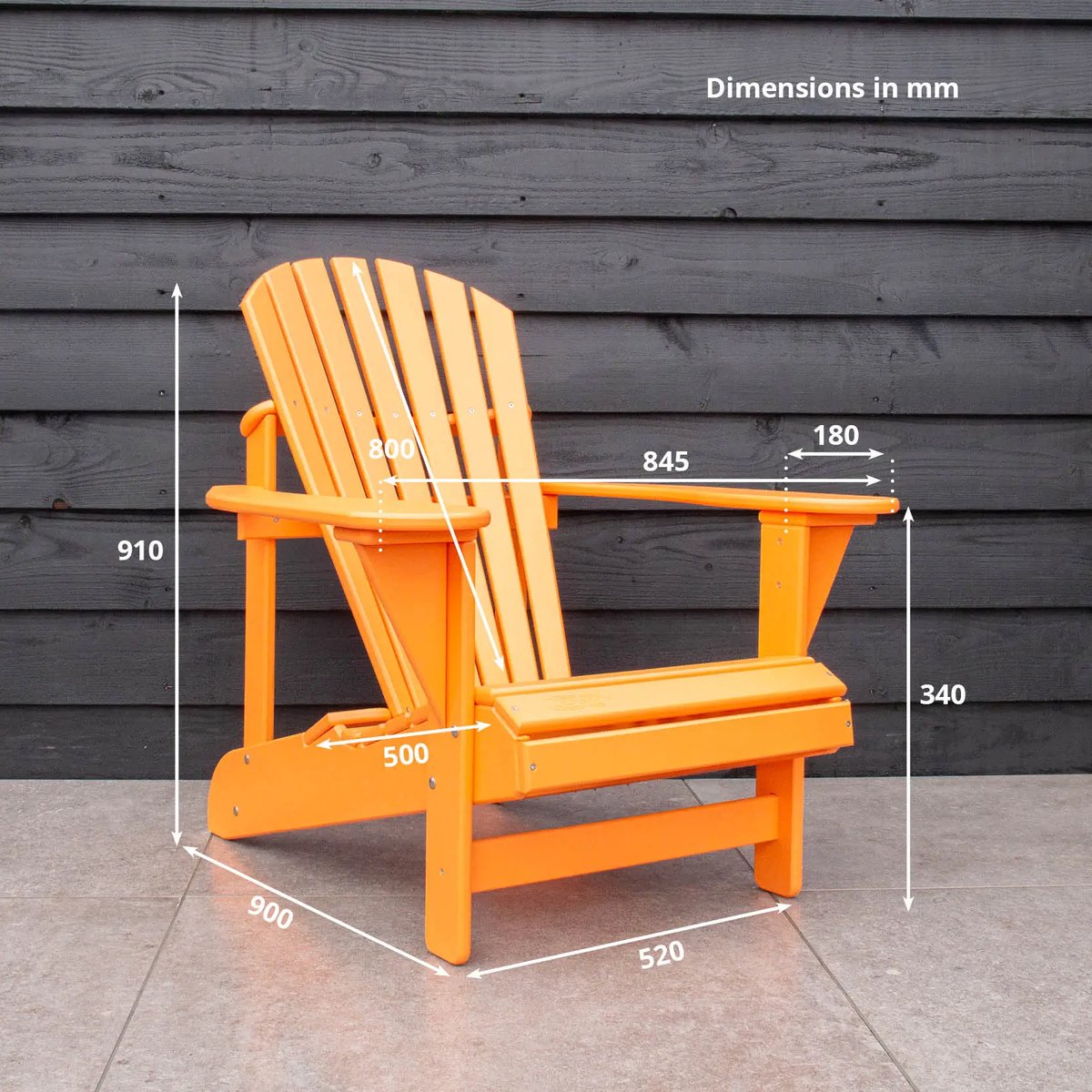 Originele Adirondack Tuinstoel Oranje | Kunststof | Oranje | 10 jaar garantie | Binnen 2-5 werkdagen geleverd | Canada Comfy Chair