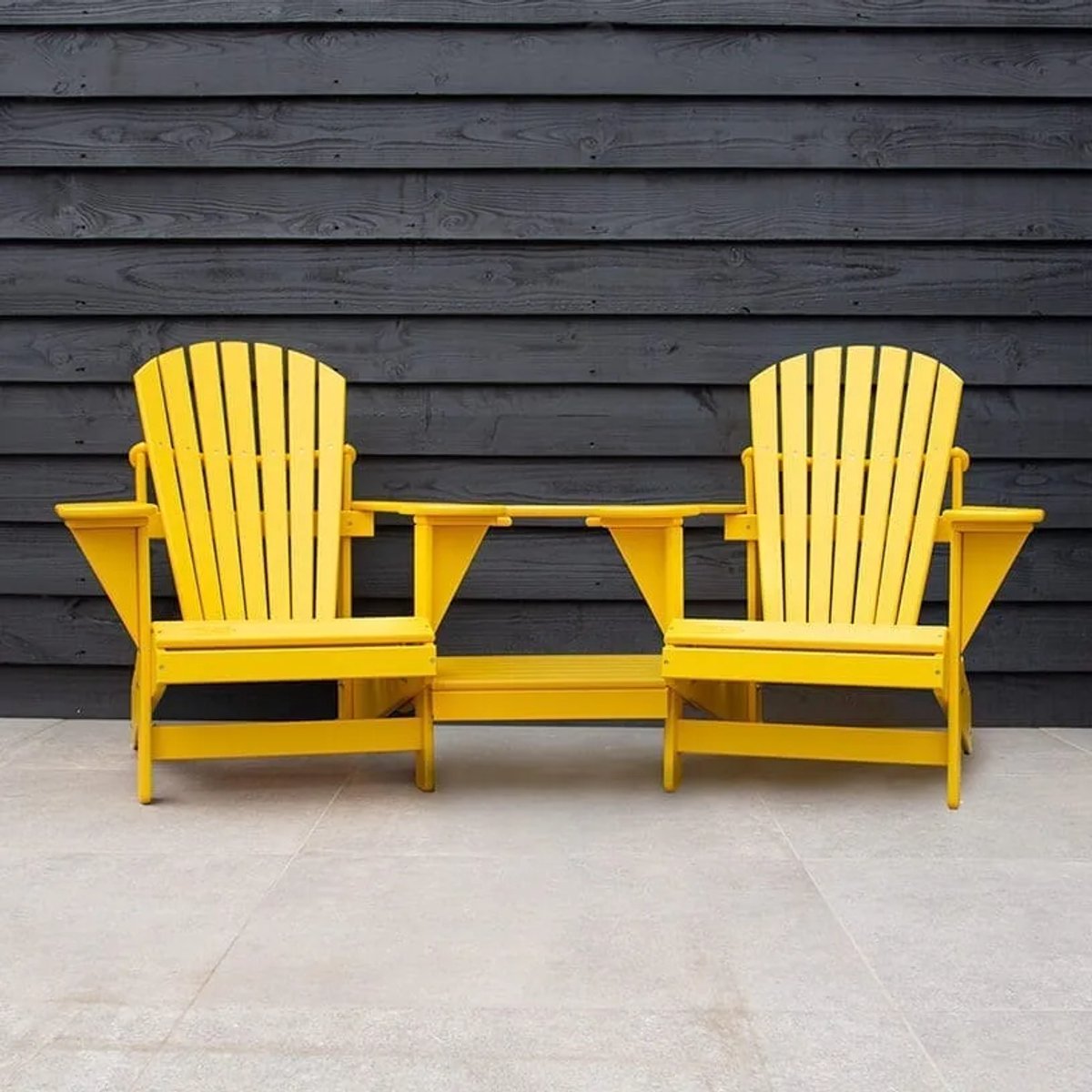 Originele Adirondack Tete-a-tete Tuinbank | Kunststof | Geel | 10 jaar garantie | Binnen 2-5 werkdagen geleverd | Canada Comfy Chair