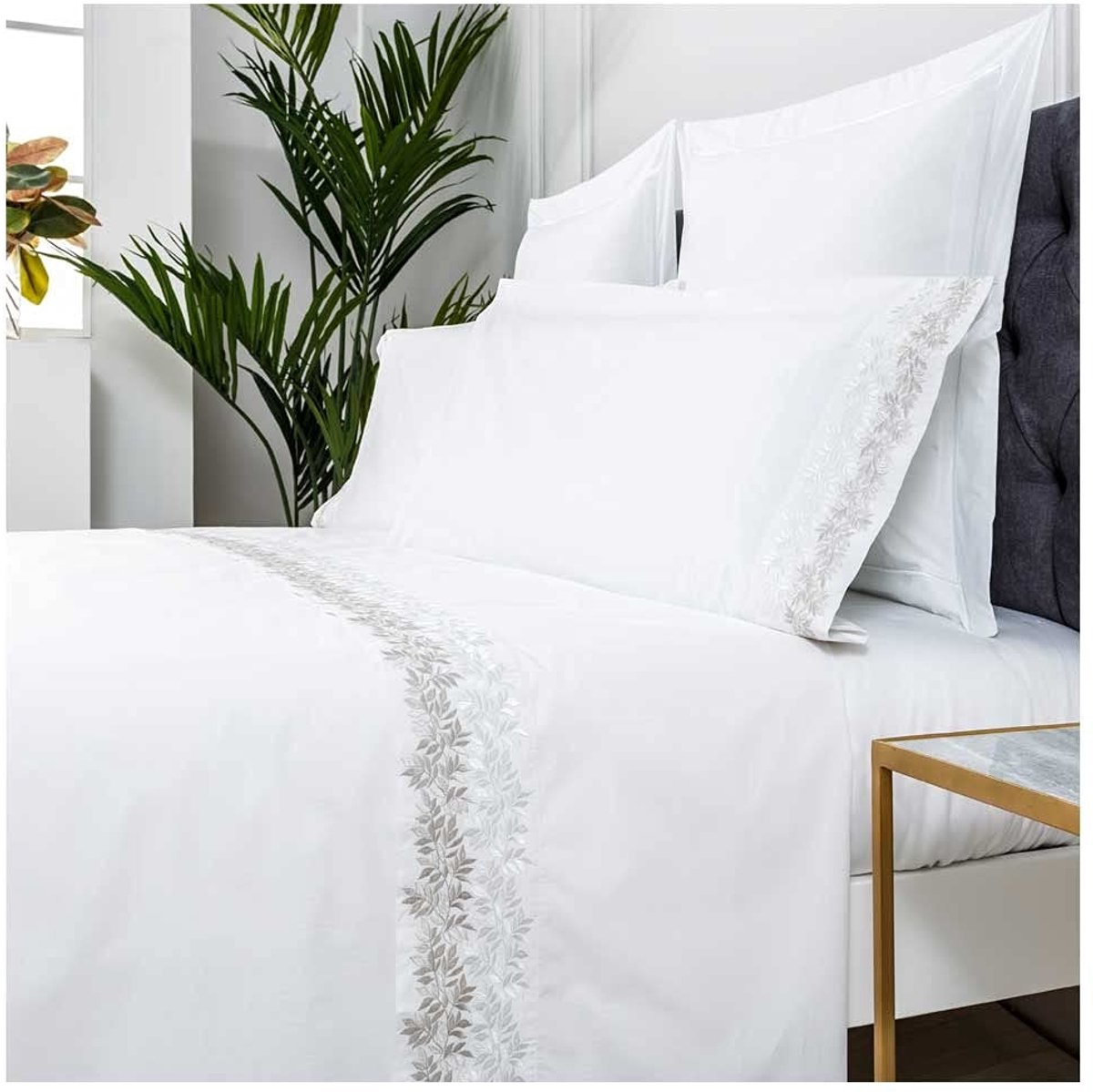 Elzusha - Beddengoed Set - 100% Katoen - Wit - 180 x 190/200 cm