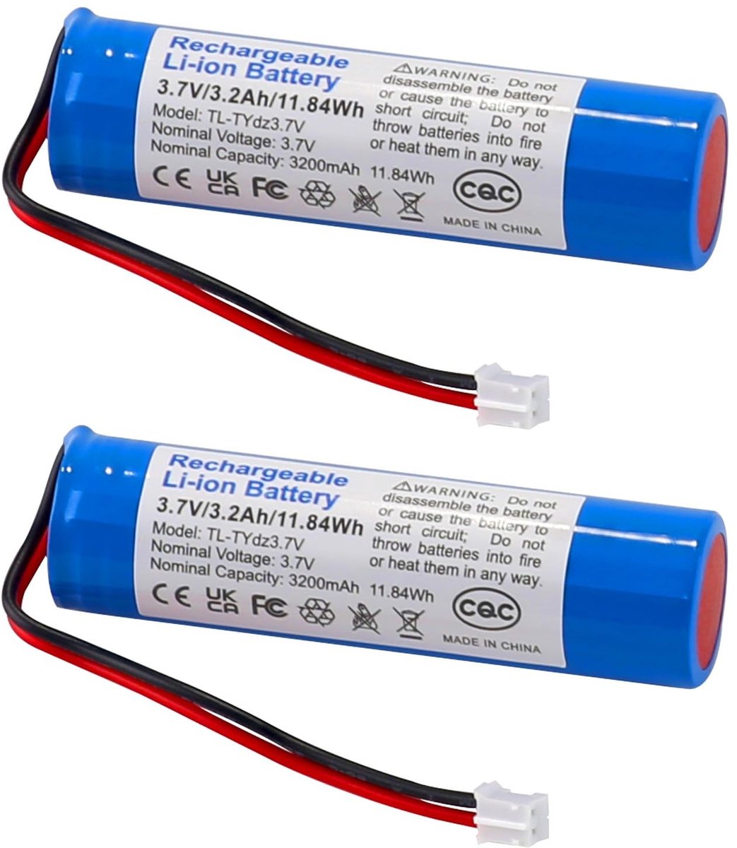 Elzusha - Oplaadbare Li-ion Batterijen 3.7V 3200mAh (2 Stuks)