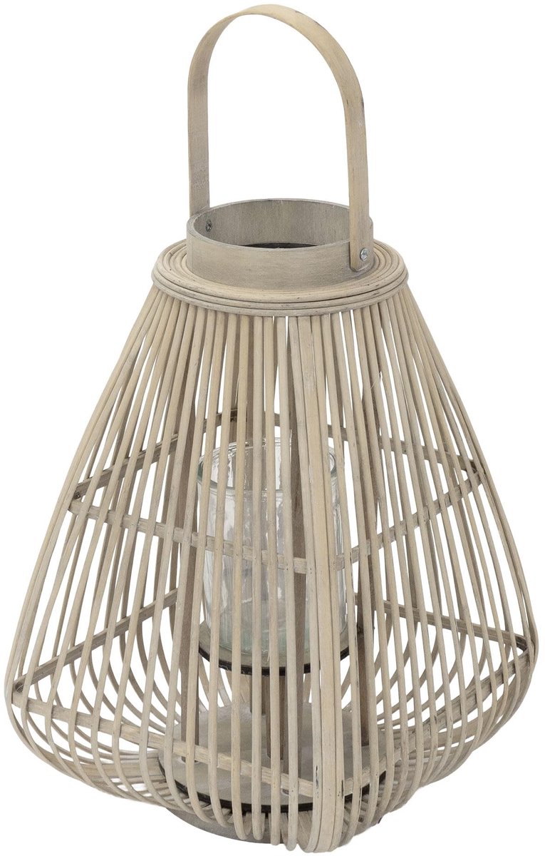 Elzusha - Grote Bamboe Lantaarn H 55 cm voor Binnen en Buiten