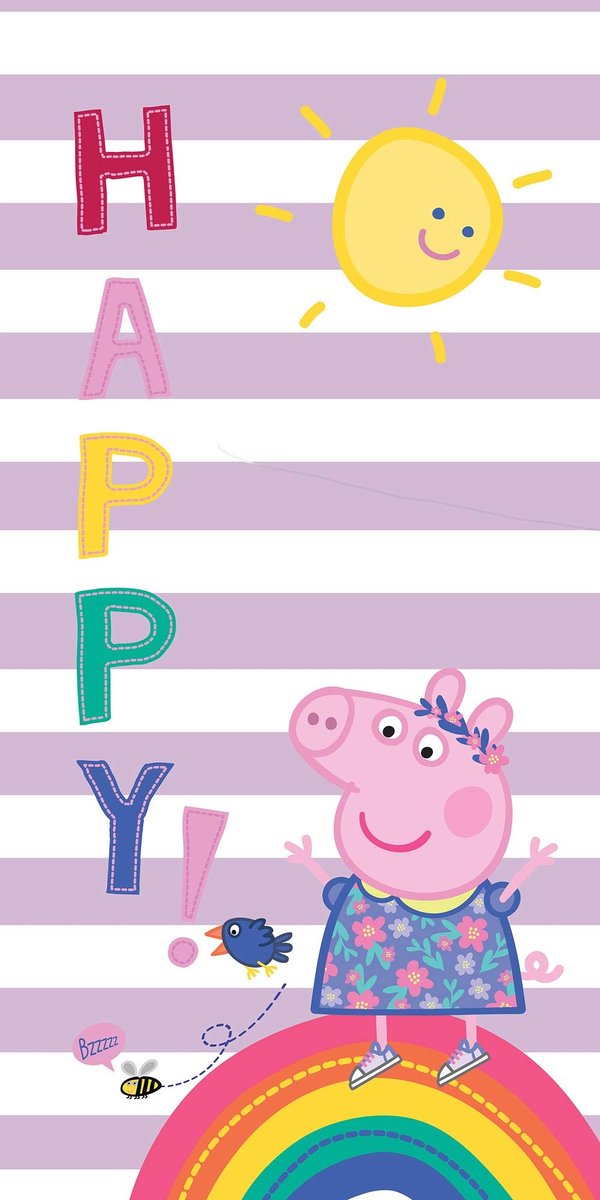 Elzusha - Peppa Woezel Badhanddoek 75 x 150 cm van 100% Katoen