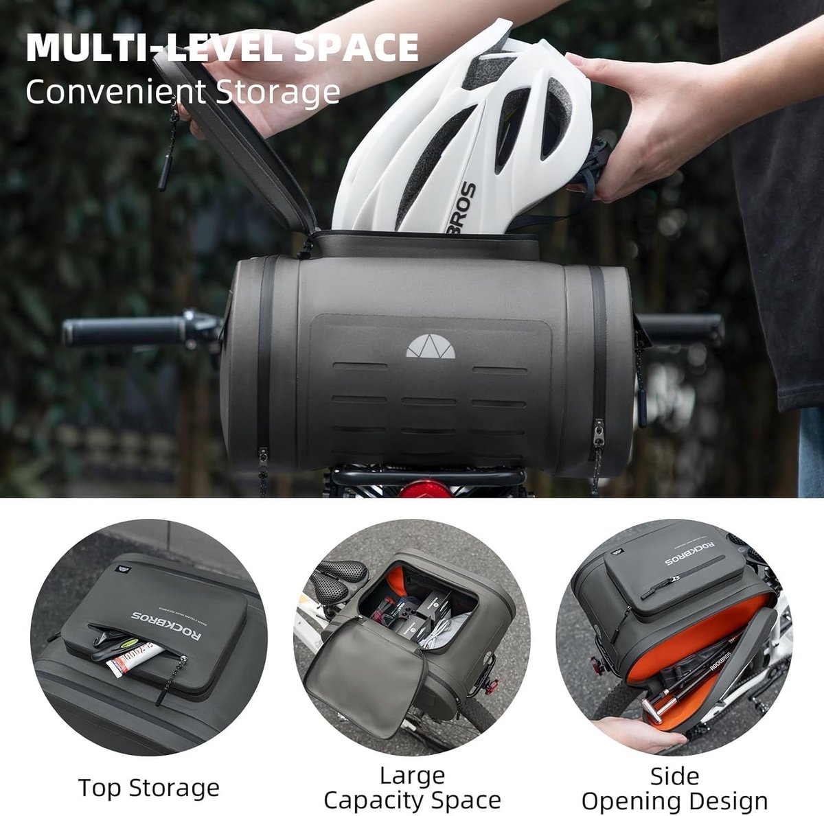 Elzusha - Waterproof Fietstas met Grote Capaciteit van 14L