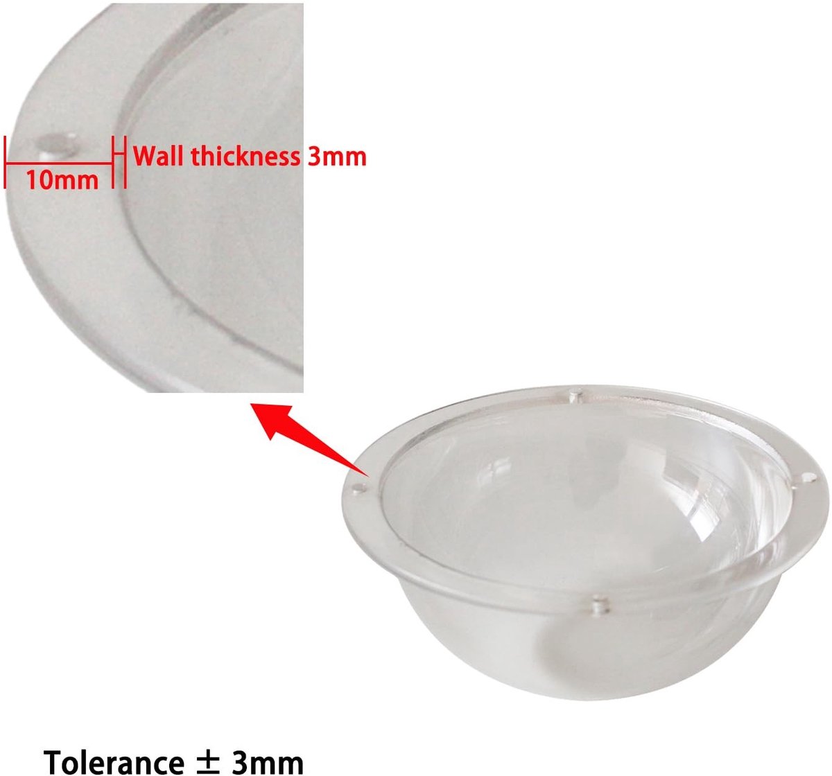Elzusha - Acrylic Camera Dome voor Veiligheidscamera - Weerbestendige Dome Hoed