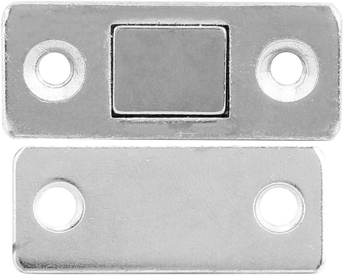 Deurmagneet Set - Kastsluiting - Deuren Sluiten - Sterke Greep - 10 Stuks - Zilverkleurig