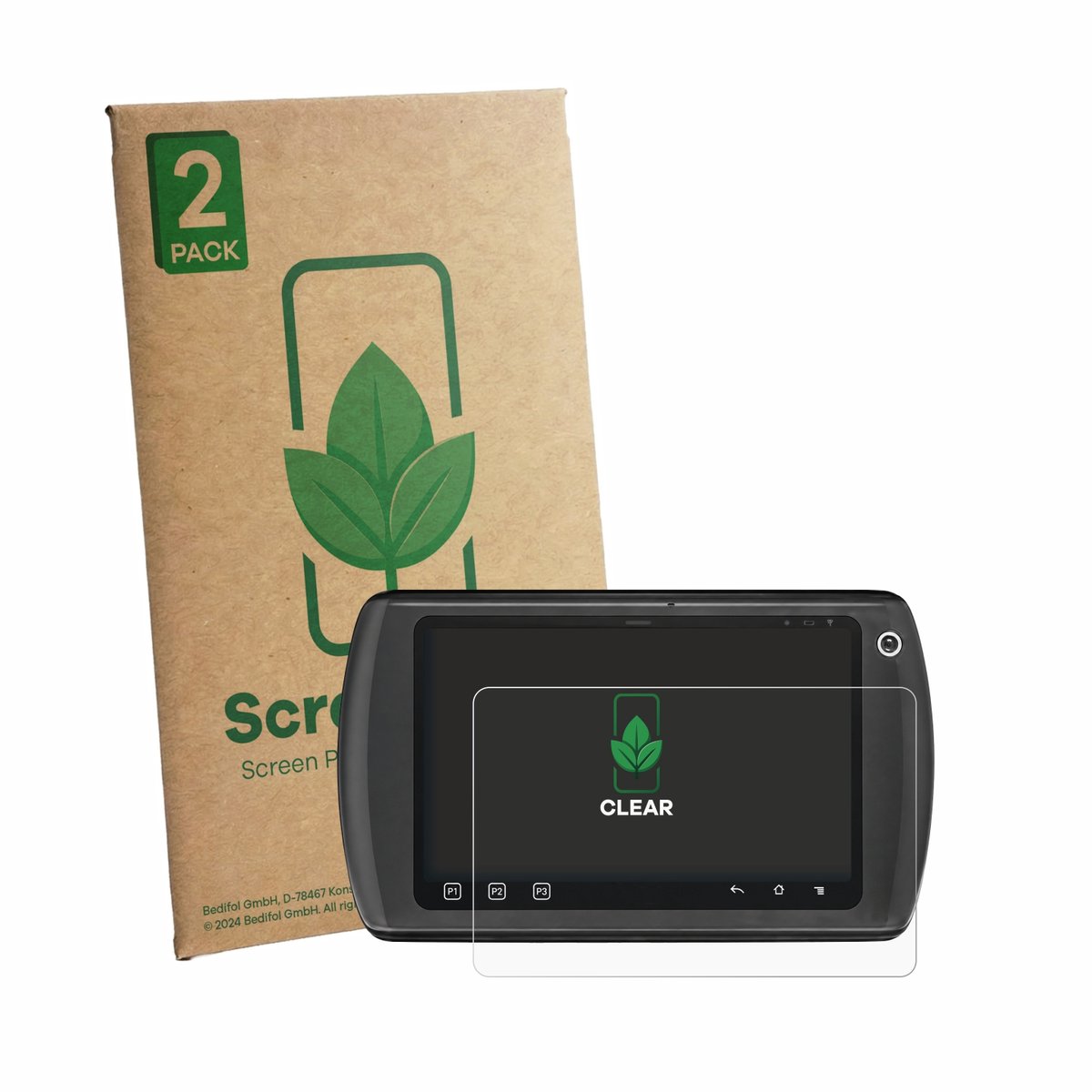 2 Stuks Screenprotector voor Zebra ET1 - Hoogwaardige Beschermfolie transparant