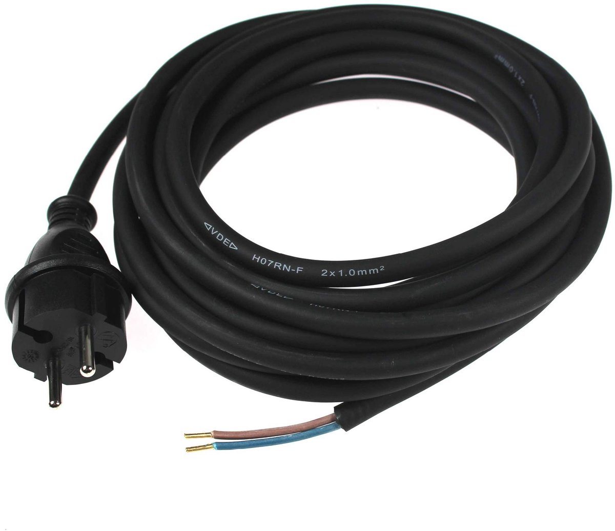 Elzusha - Aansluitsnoer met Beschermende Stekker en Rubber Kabel 3 m