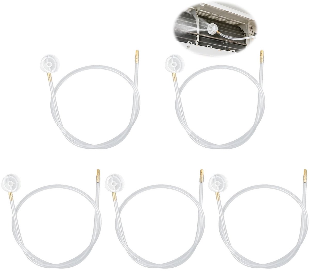 Elzusha - Set van 5 Flexibele Spraydoses met 360° Verlenging