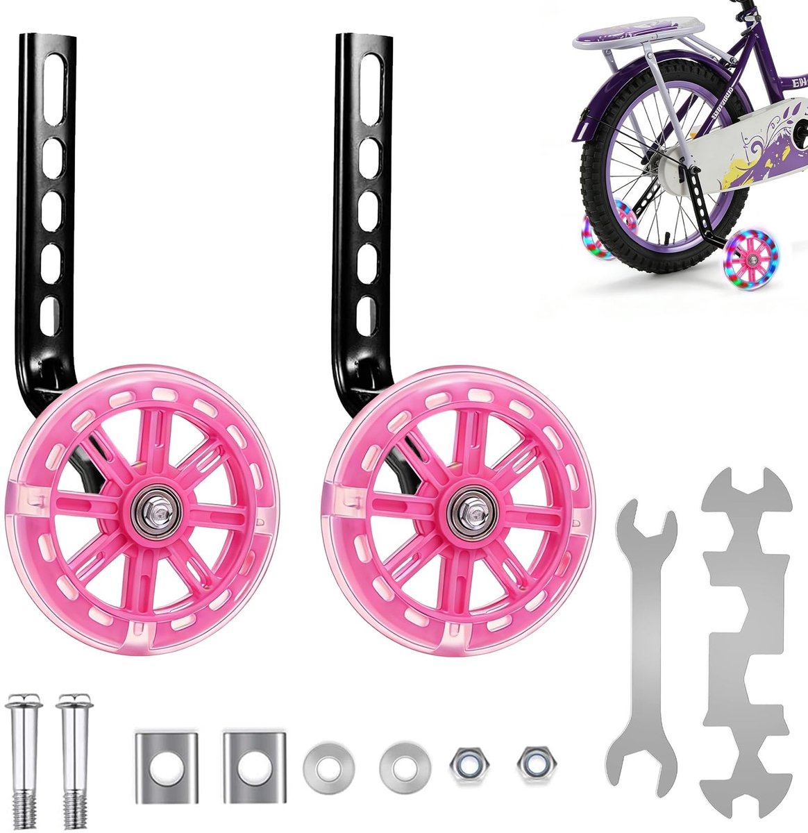 Elzusha - Set van 2 Stabilisatoren voor Kinderfietsen met Fluisterwielen
