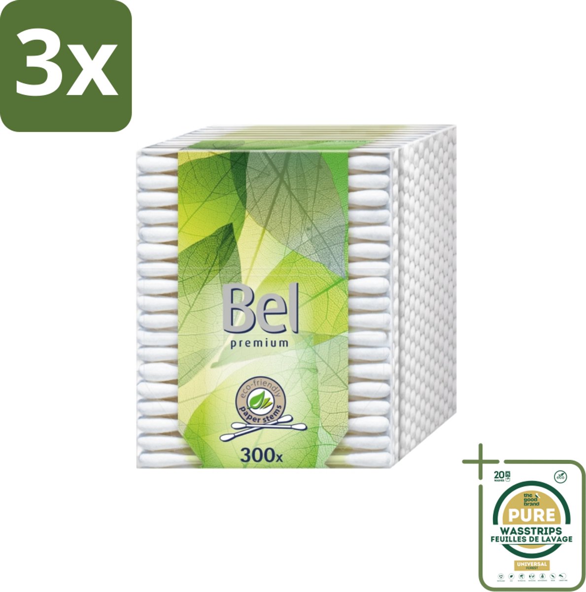 3 x Cotton Buds – Wattenstaafjes – Premium – Katoen - Grootverpakking - Wattenstaafjes - Katoen - Hygiëne - Make-up - Babyverzorging