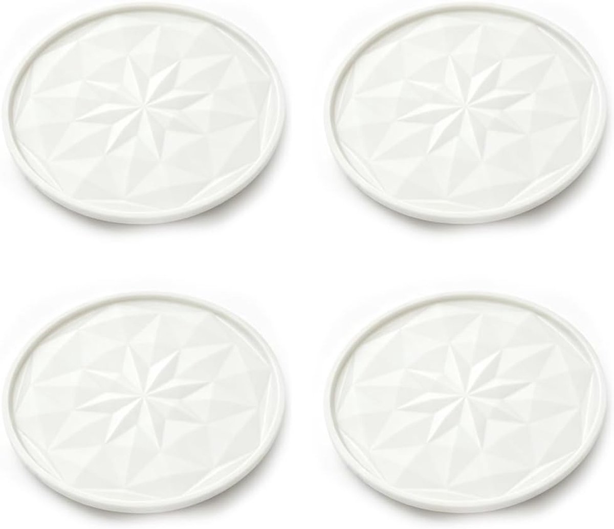 Herbruikbare Siliconen Deksel voor Yoghurtbekers, Set van 4, Geschikt voor Yoghurt, Kwark en Blikjes, Vaatwasserbestendig, Ideaal voor Maaltijdvoorbereiding en Koelkastorganisatie
