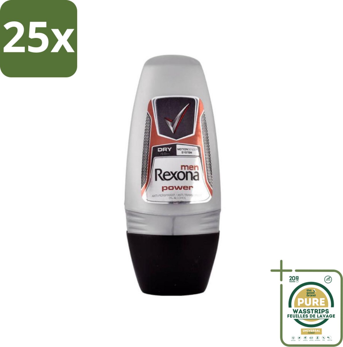 25 x Rexona - Advanced Protection - Deo Roll-on - Anti-transpirant - 50 ml - Grootverpakking - Anti-transpirant - Zweetbeperkend - Deodorant - Zweetbescherming - Geurbeheer