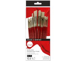 Daler Rowney 10-delige set synthetische penselen voor olieverf