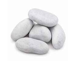 XXL Witte Sierstenen – 5 Stuks – 10-14 cm – Grote Decoratiestenen – Voor Tuin, Plantenbak, Aquarium & Interieur – Binnen & Buiten