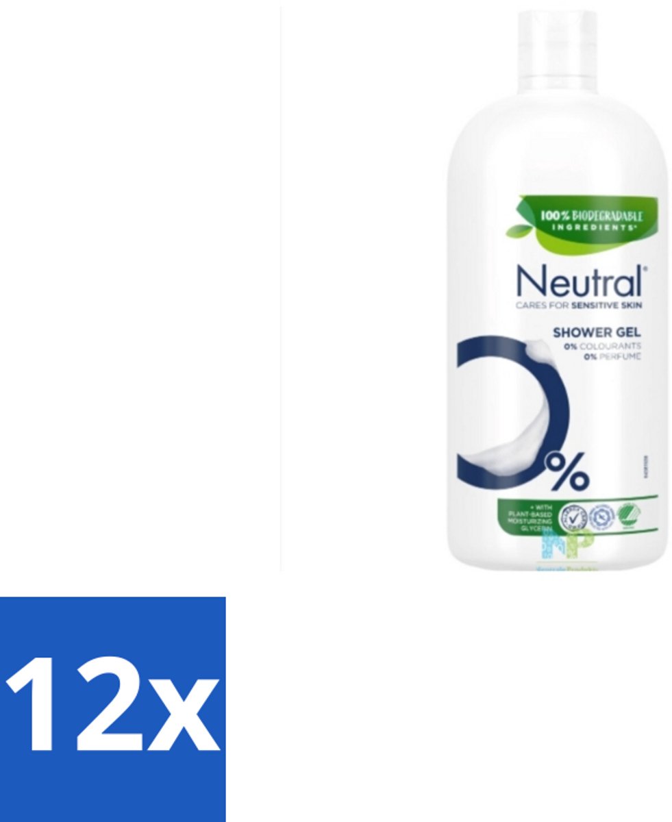 12 x Neutral – Douchegel – Sensitive Skin – 900 ml - Gevoelige Huid - Droge Huid - Parfumvrije Douchegel - Milde Douchegel - Huidverzorging