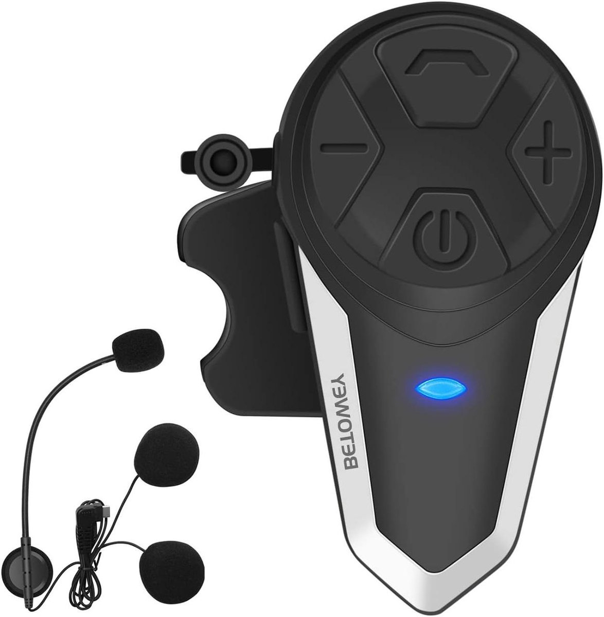 Motorhelm Communicatie - Bluetooth Headset - Veilig Rijden - 1000 Meter Bereik - 2-Weg Intercom - Zwart