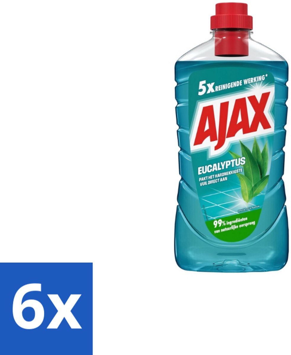 Ajax – Allesreiniger – Eucalyptus – 1000 ml - Voordeelverpakking - 6 stuks