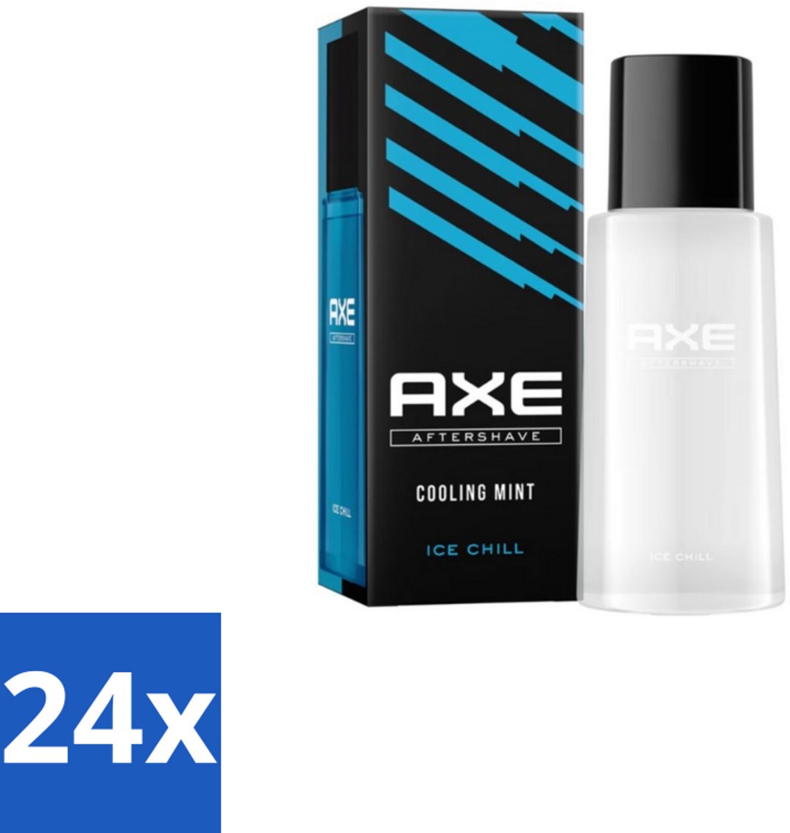 24 x Axe – Aftershave – Ice Chill – Cooling Mint – 100 ml - Aftershave - Verkoeling - Huidverzorging - Scheren - Frisheid