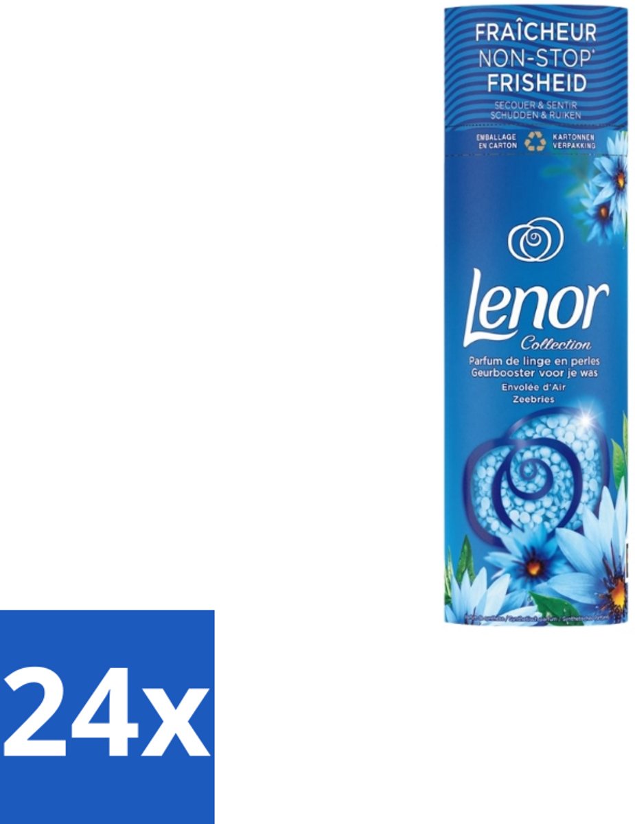 24 x Lenor – In-Wash Geurbooster – Zeebries – 19 wasbeurten - Zeebries Geur - Wasparfum - Wasgeur - Waskast - Wasmachine