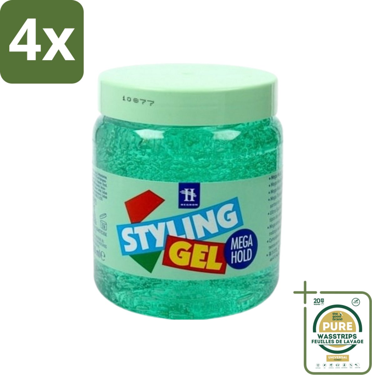 Hegron - Styling Gel - Megahold - Sterke Fixatie - 150 ml - Voordeelverpakking - 4 stuks - Haartype styling - Styling gel