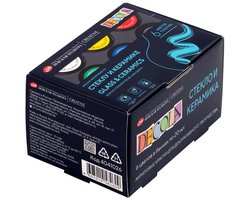 Acrylverf Decola Glass & Ceramics Paint 20 ml. - 9 Pack - kleurenset