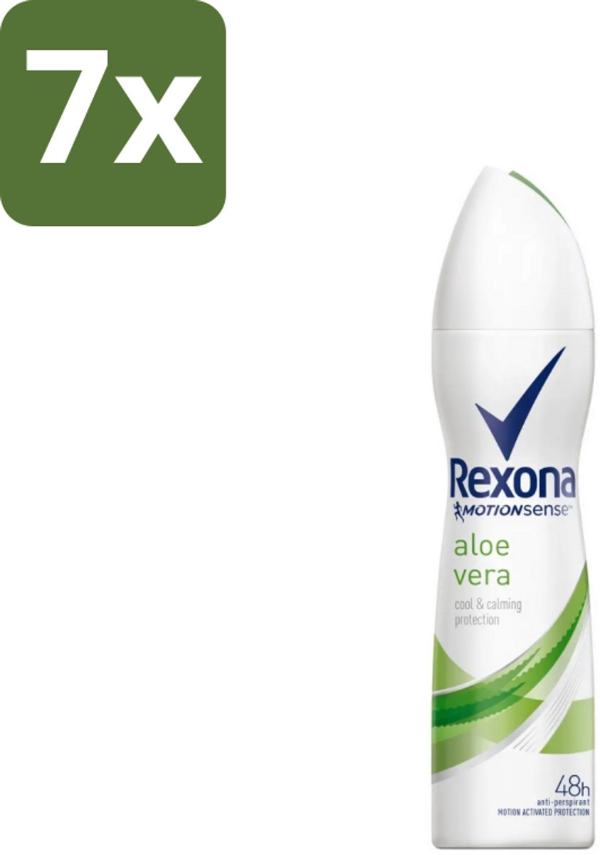 7 x Rexona - Fresh Aloe Vera - Deodorant Spray - 150 ml - Deodorant Spray - Aloë Vera - 48 Uur Bescherming - Zweet En Geur - Huid Verzorging