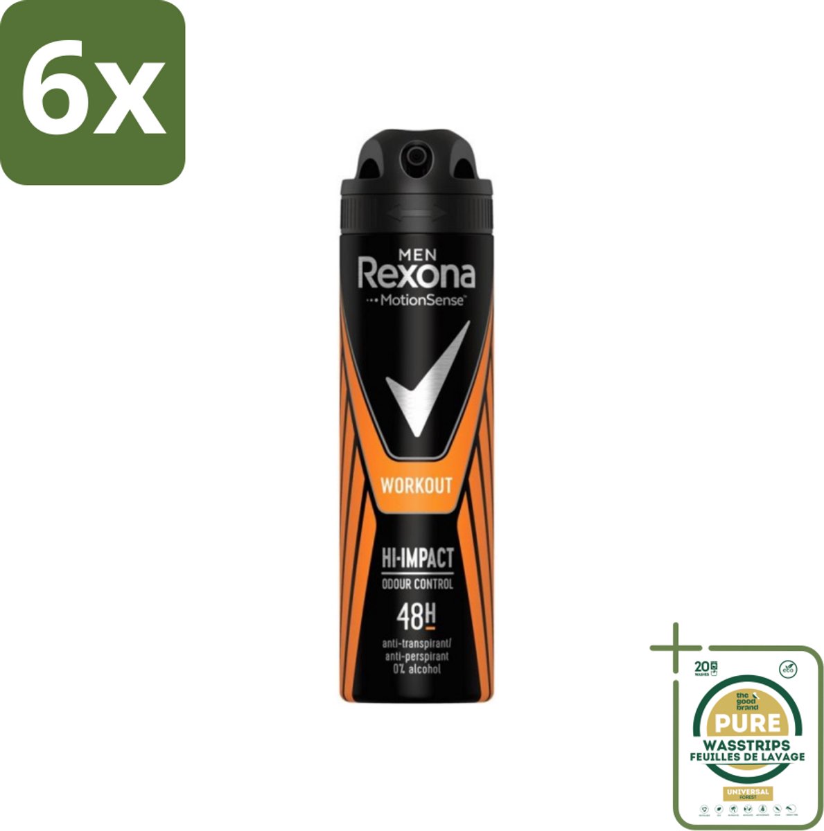 Rexona Men - MotionSense - Deodorant Spray - Anti-transpirant - 150 ml - Voordeelverpakking - 6 stuks - Zweetbescherming - Mannelijke deodorant