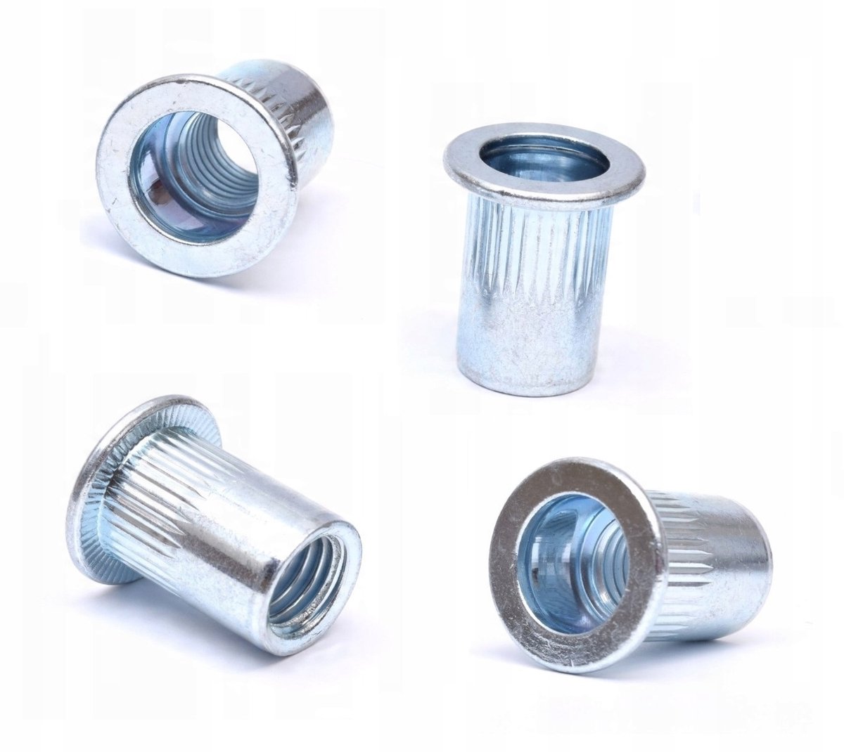 Nitonakrętka M4 verzinkt, geribd, 0,5-2,0mm, 100 stuks