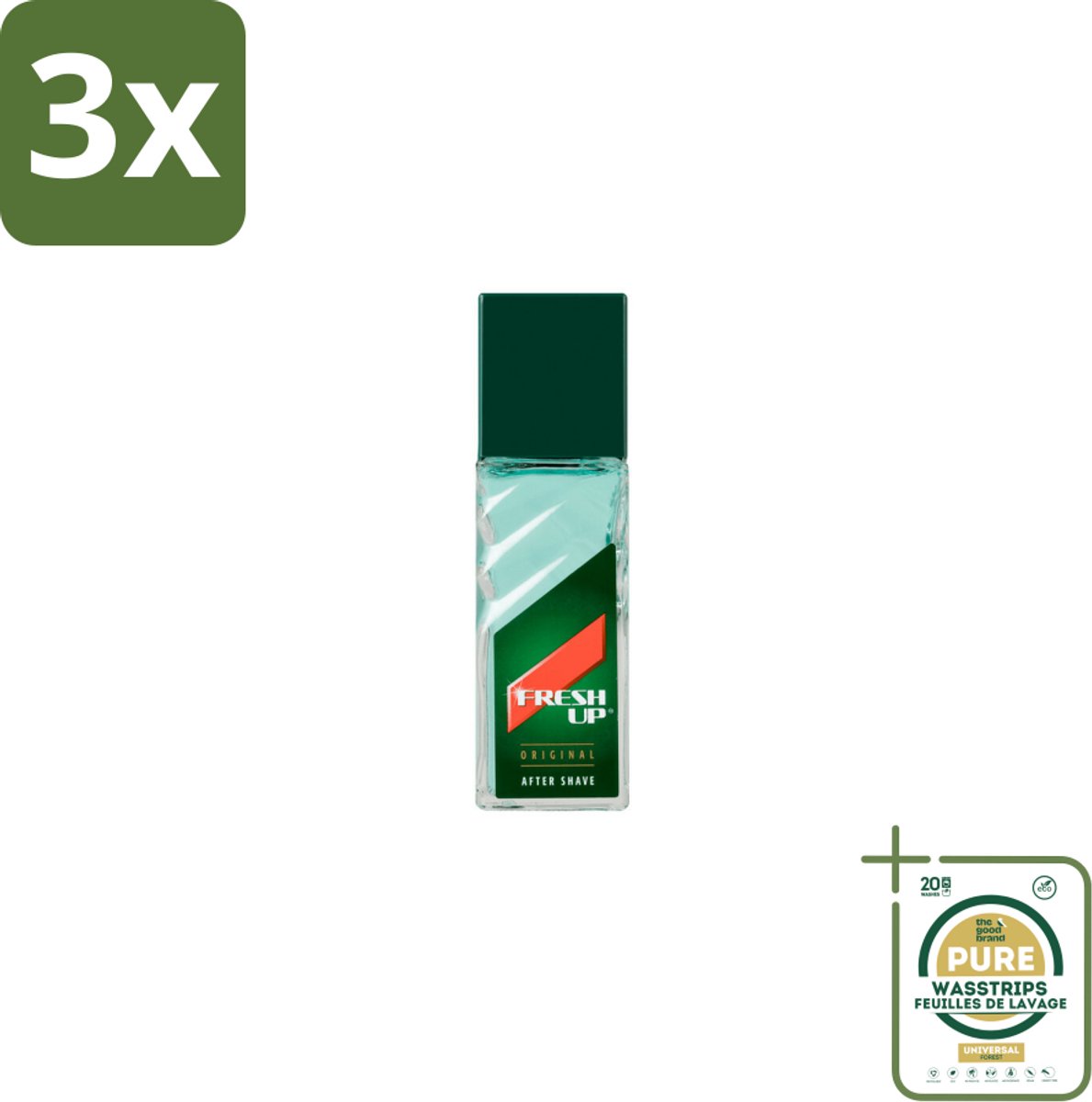 3 x Fresh-Up After Shave Roller 100 ml - Grootverpakking - Aftershave Lotion - Scheren - Huidverzorging - Menthol - Hamamelis