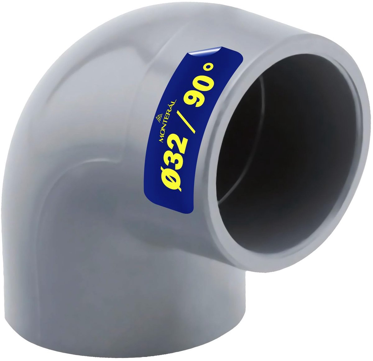 PVC U elleboog met hoek van 90° Ø 32 mm Wordt gebruikt om twee buizen met lijm aan te sluiten - 10 jaar garantie - ShopVlot