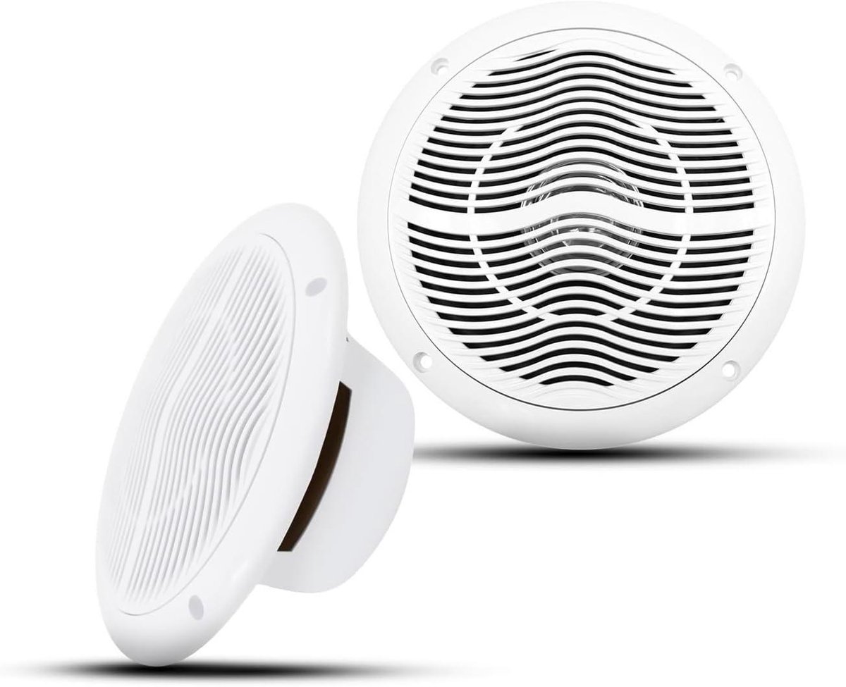 Maritieme Luidsprekers - Waterdicht Audiosysteem - Buiten Geluid - IP66 Weerbestendig - 6.5 Inch - Wit