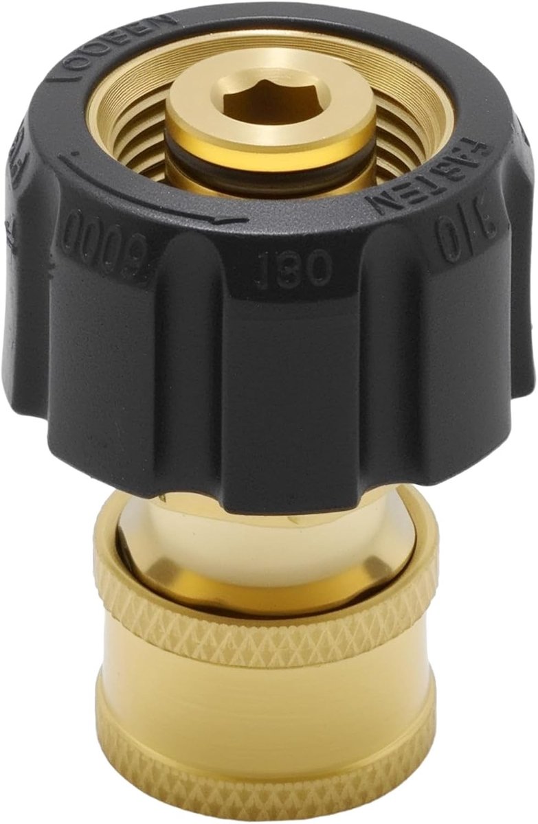 Hoge Druk Reiniger Adapter met Snelle Koppeling, Messing Draadverbinding, M22 naar 1/4 Inch, Geschikt voor Auto Wassen, Tuinieren en Waterleidingen Verwisselen