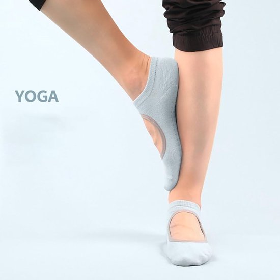 Dames Antislip Yoga Sokken voor Pilates en Ballet, Katoenen Sport Sokken met Handvatten voor Optimale Grip en Comfort — afbeelding 3