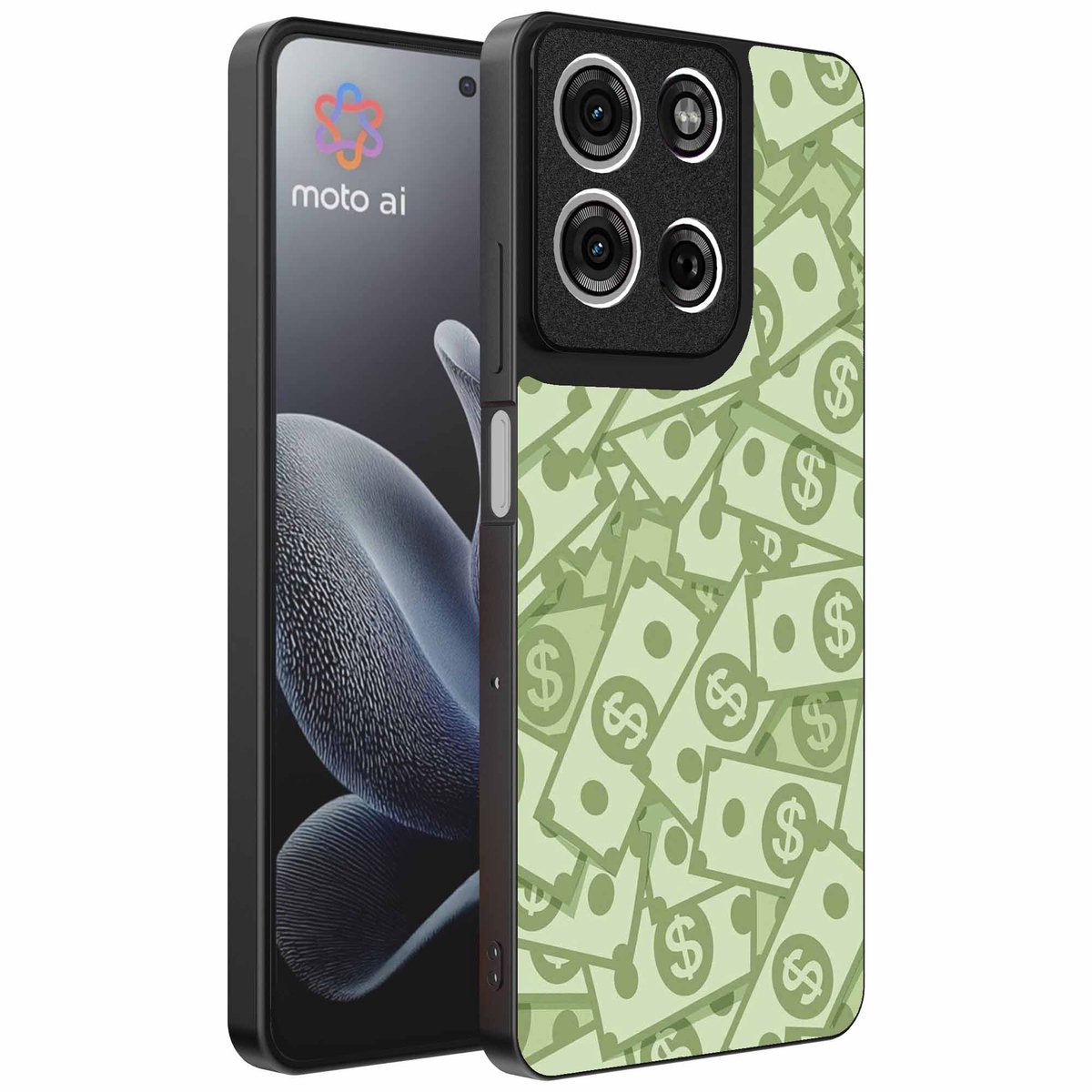 Geschikt voor Motorola Edge 70 Telefoonhoesje met Geld Opdruk - TPU Backcover Case With Money Design - Smartphonica geschikt voor Motorola Edge 70