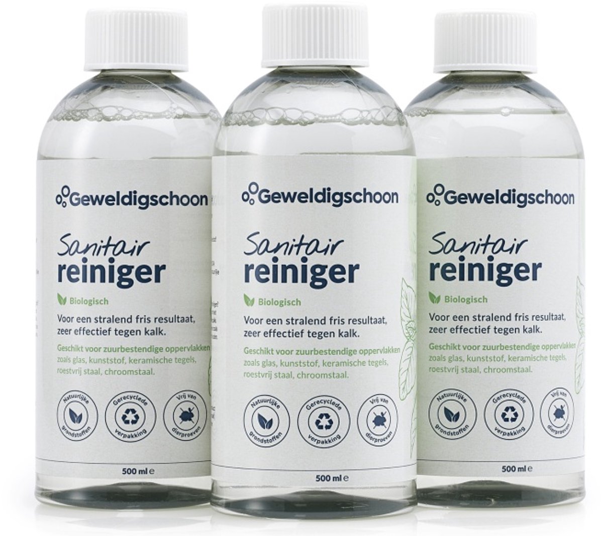 Geweldigschoon Sanitairreiniger 500ml - 3 stuks - Badkamerreiniger