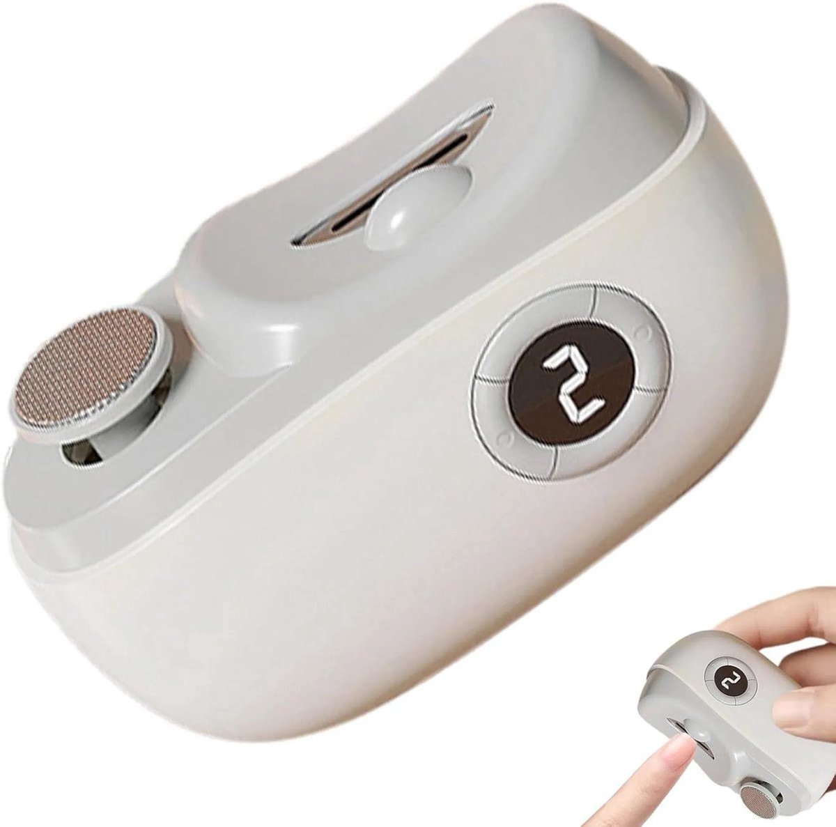 casalora - Elektrische Nagelknipper - Nagelfrees - USB oplaadbare nageltrimmer - Met LED-verlichting - 3 snelheidsstanden - Met opvangfunctie voor de afgeknipte stukjes - Unisex - Wit