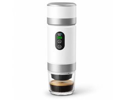 Draagbare koffiemachine,-de nieuwste upgrade van de derde generatie-3-in-1 elektrische espressomachine-12V oplaadbare espressomachine-voor kantoor-reizen-thuis- compatibel met espresso-capsules en gemalen koffie