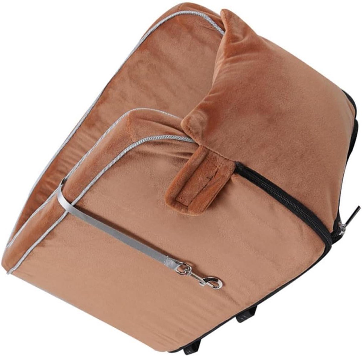 Honden Autobed - Reisbed Huisdier - Veilig Reizen - Eenvoudig Schoon - 42 x 20 cm - Lichtbruin