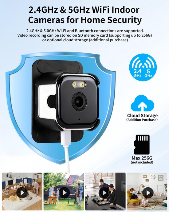 Raamcamera – 2K Beveiligingscamera met Nachtzicht en Bewegingsdetectie – WiFi en 2-Weg Audio — afbeelding 4