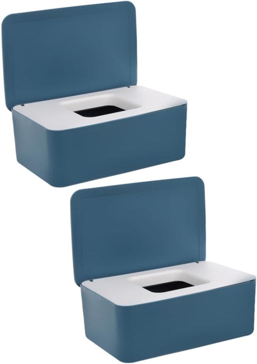 Wipes Organizer - Vochtige Doekjes - Baby Verzorging - Grote Capaciteit - 18 cm Lengte - Blauw