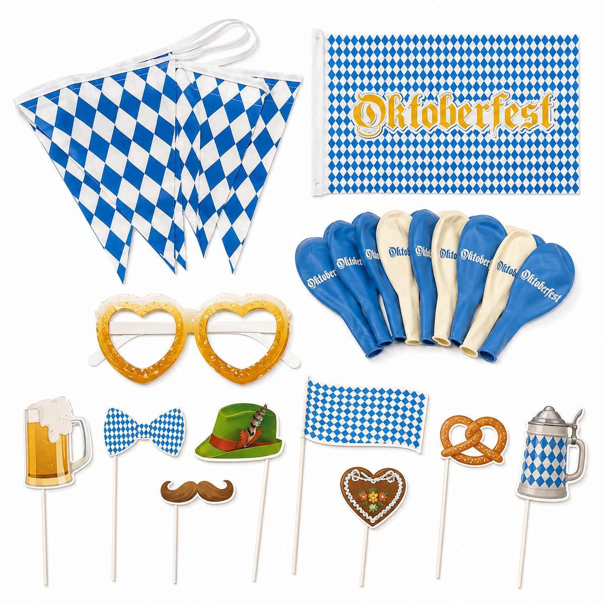 oktoberfest versiering - versieringspakket - bierfest - bierfeest - bier - feest - pakket
